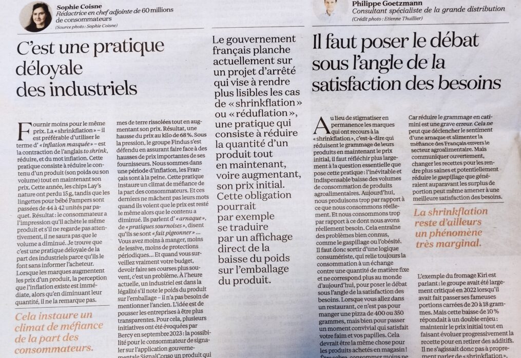 « Shrinkflation » : les consommateurs sont-ils assez protégés ?